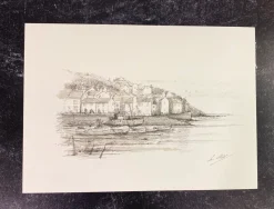 Sean Webb Art Fishing Village, North Yorkshire Print- Greeting Cards|Art