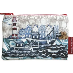 Emma Ball Fishing Village Small Zipped Purse- Storage