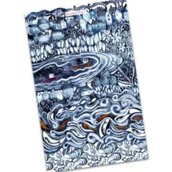 Emma Ball Fishing Village Tea Towel- Tea|Tea Towels