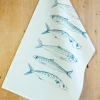 Lottie Day Fish Tea Towel- Tea|Tea Towels