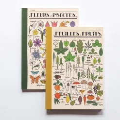 Roomytown Fleur et Feuilles Set of 2 Notebooks- Stationery