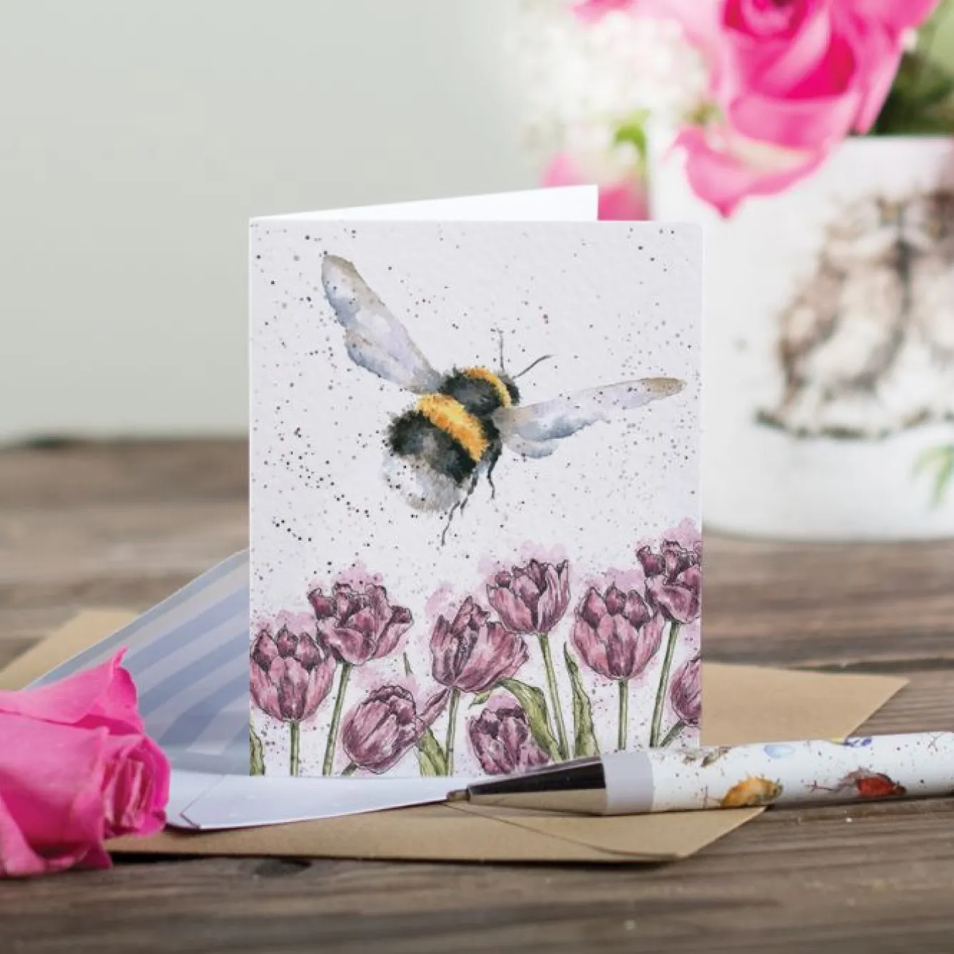 Wrendale Designs 'Flight of the Bumblebee' Bee Enclosure Card- Greeting Cards