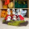 The Crafty Kit Co. Flopsy Mopsy & Cotton-tail Needle Felting Craft Kit- Crafts|Children