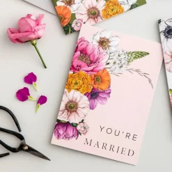 Catherine Lewis Floral Brights - You're Married Card- Greeting Cards