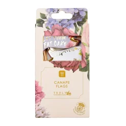 Talking Tables Floral Cocktail Stick Food Flags - 24 pack- Picnic|Serving Plates & Boards