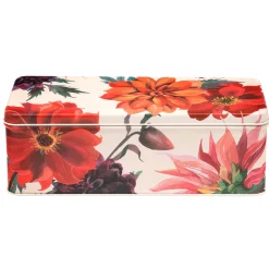 Emma Bridgewater Flowers Dahlias Long Deep Rectangular Tin- Flowers & Fruits|Storage