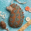 Corinne Lapierre Folk Embroidered Hedgehog Craft Mini Kit- Crafts|Children