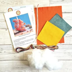 Corinne Lapierre Folk Embroidered Squirrel Felt Craft Mini Kit- Crafts|Children