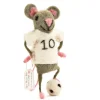 Sew Heart Felt Footballer Mouse-- White- Children