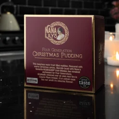 Nana Lily's Four Generation Christmas Pudding with Kilbeggan Irish Whiskey 120g- Holiday Treats