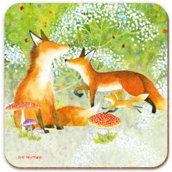 Emma Ball Foxes Coaster- Coasters