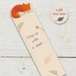 Ginger Betty Foxes Cosy Up Wooden Book Mark- Books