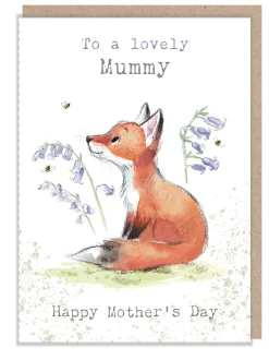Paper Shed Design Fox with Bluebells "To A Lovely Mummy" Mother's Day Greetings Card- Mother's Day|Mother's Day
