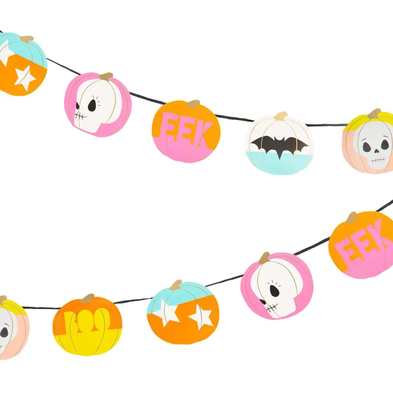Talking Tables Frightfully Fun Halloween Garland - 10 ft- Halloween|Seasonal Decor