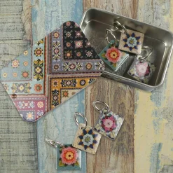Emma Ball Fruit Garden Set of 6 Stitch Markers in a Pocket Tin- Crafts