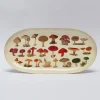Roomytown Fungi Oval Enamel Printed Tray- Trays|Stationery