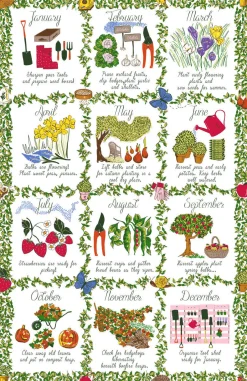 Ulster Weavers Gardener's Calendar Tea Towel- Tea|Tea Towels