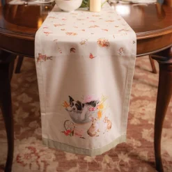 Wrendale Designs 'Garden Friends' Garden Animals Table Runner- Table Runners