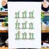 This Is Nessie Garden Lover Welly Boot Tea Towel by- Gardening|Tea