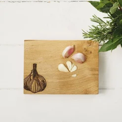 Selbrae Garlic Oak Chopping Board - 19cm- Chopping Boards