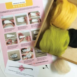 Bergin & Bath Gertrude the Green Budgie Needle Felting Kit- Crafts