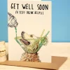 Bewilderbeest Get Well Soon - A Stiff Drink Helps Greetings Card- Greeting Cards