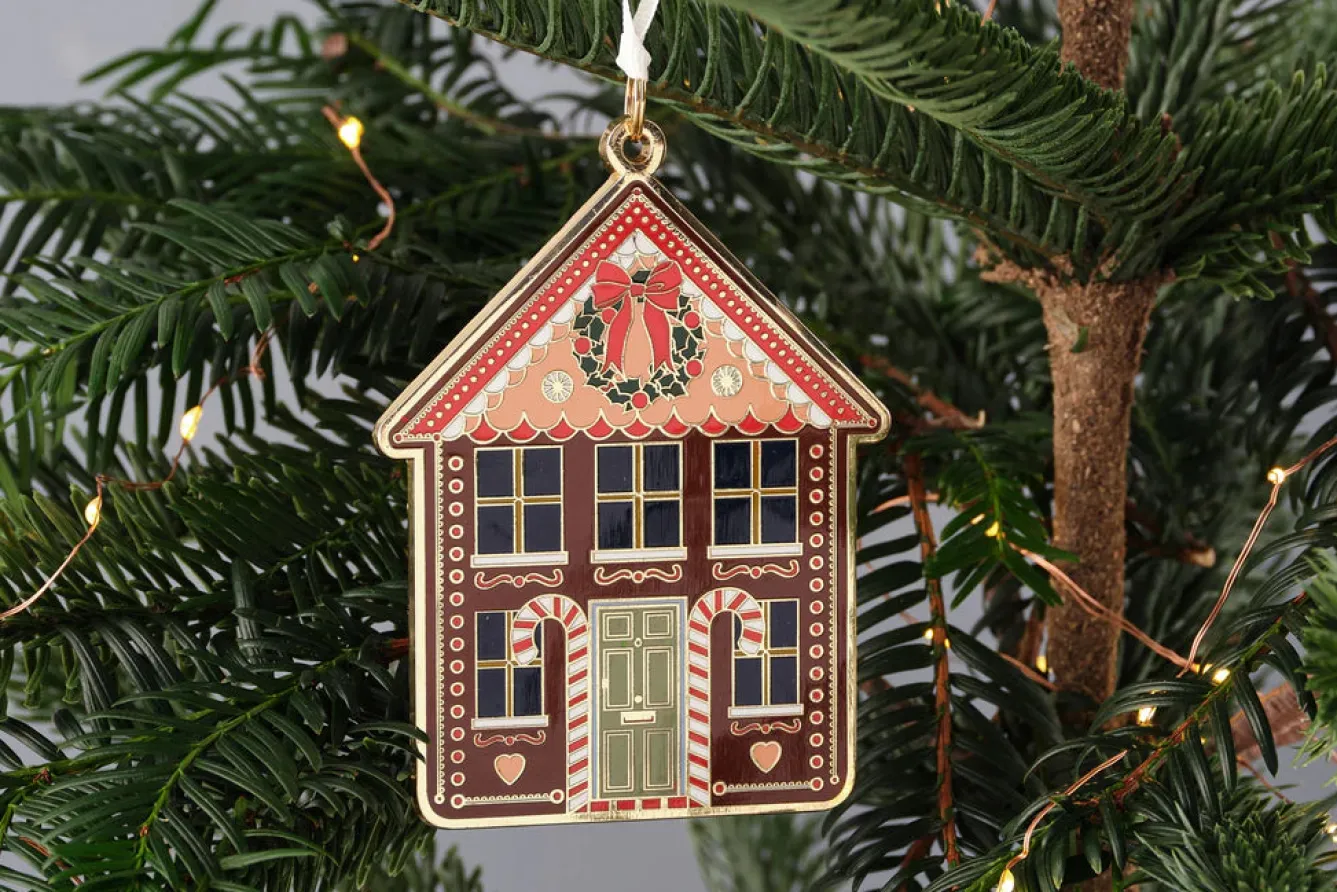 Nancy & Betty Gingerbread House Tree Decoration- Christmas