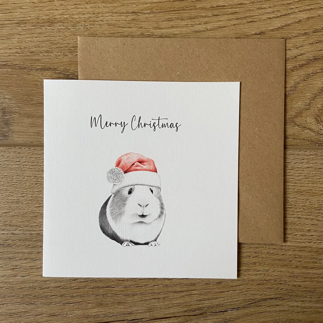 Katherine Sheard Designs Ginny Guinea Pig Christmas Greetings Card- Greeting Cards