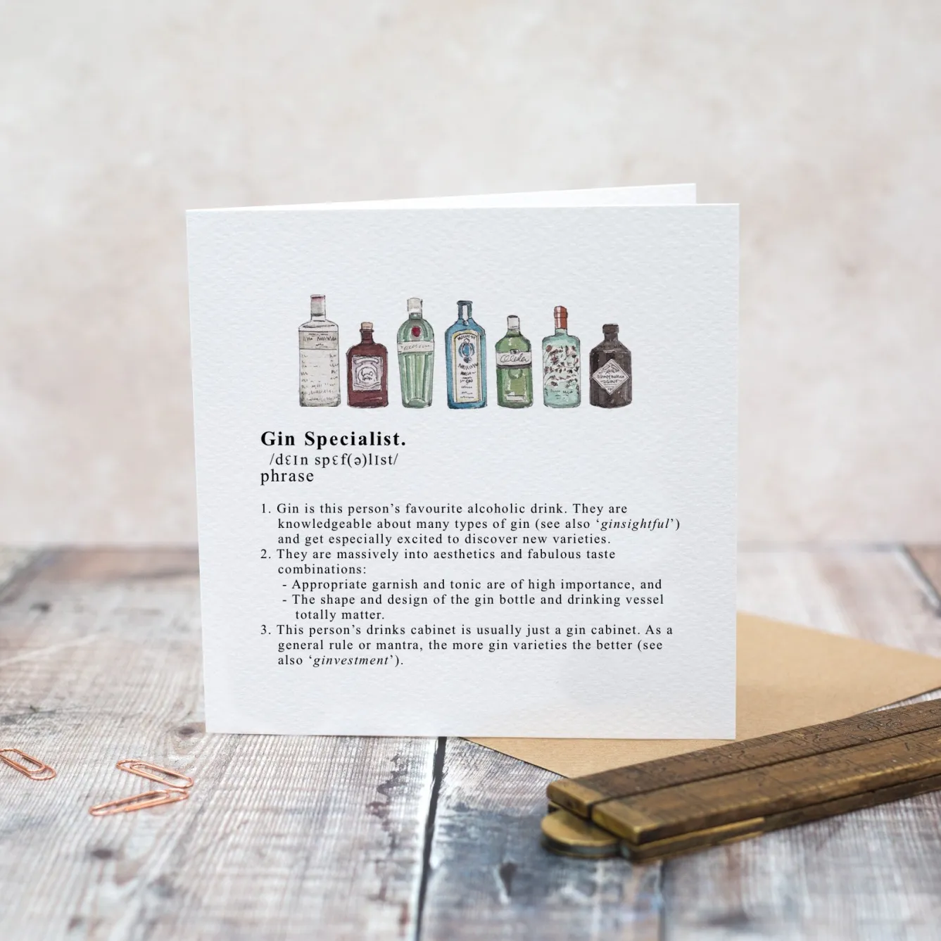 Toasted Crumpet Gin Specialist Greetings Card- Father's Day|Greeting Cards