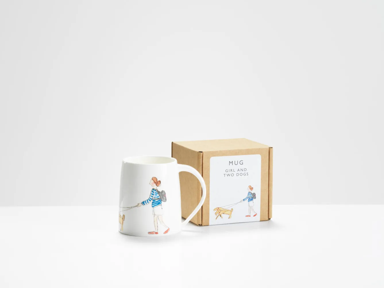 Helen Beard Girl and Two Dogs Mug- Whimsical|Pets