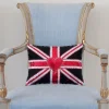 Jan Constantine Glam Rock Sequin Union Jack Pillow- Pillows & Throws