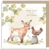 Paper Shed Design Goat and Hen "With Love on your Birthday" Greetings Card- Greeting Cards