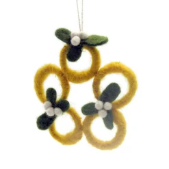 Amica Felt 5 Gold Rings Felt Decoration- Christmas Decorations|Christmas