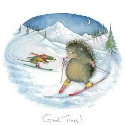 Moongazer Cards Good Times Winter Greeting Card- Christmas Cards|Greeting Cards