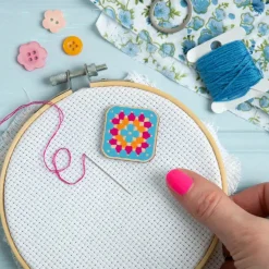 Hawthorn Handmade Granny Square Magnetic Needle Holder- Crafts