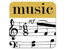Repeat Repeat Graphic Music Coaster- Melamine|Coasters
