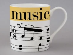 Repeat Repeat Graphic Music Mug- Whimsical