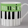 Repeat Repeat Graphic Piano Mug- Whimsical