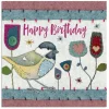 Emma Ball Great Tit Birthday Greetings Card- Greeting Cards
