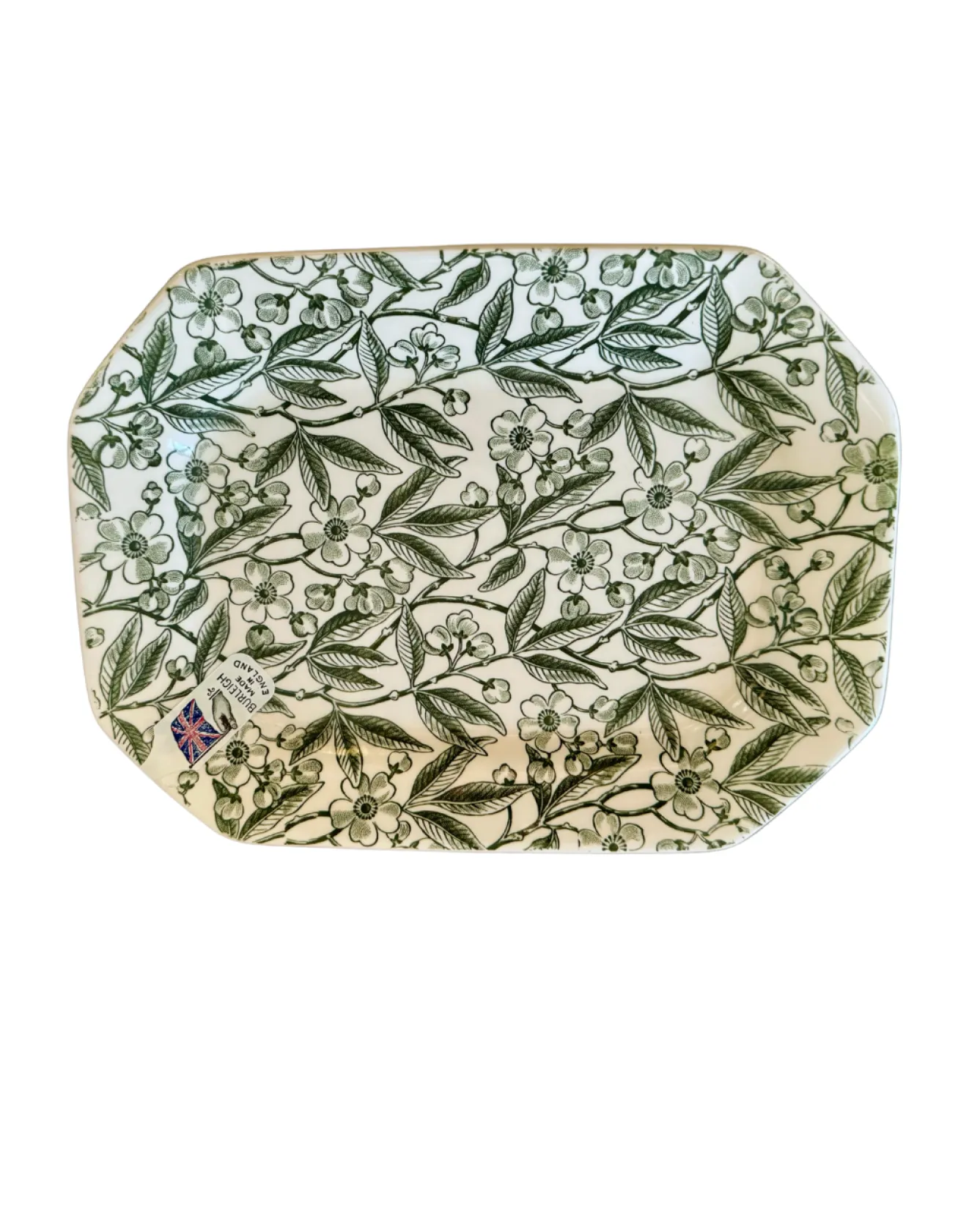 Burleigh Green Prunus Small Rectangular Platter- Serving Plates & Boards|Plates