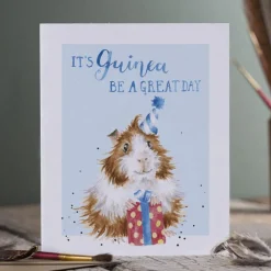 Wrendale Designs 'Guinea be a Great Day' Guinea Pig Birthday Greetings Card- Greeting Cards
