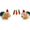 Amica Felt Guinea Pig Pair with Carrot Garland Felt Decoration- Christmas Decorations|Christmas