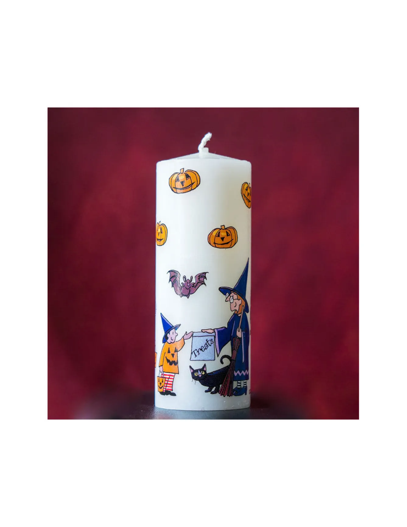 Alison Gardiner Halloween Mini Pillar Candle- Halloween|Seasonal Decor