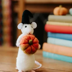 The Crafty Kit Co. Halloween Mouse Needle Felting Kit- Crafts|Children