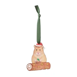 Lottie Murphy Hamster Wooden Christmas Decoration- Christmas