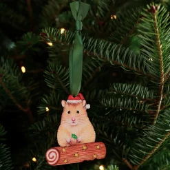 Lottie Murphy Hamster Wooden Christmas Decoration- Christmas