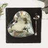 Selbrae Hand Hammered Heart Dish and Spoon Set- Valentine's Day|Tea