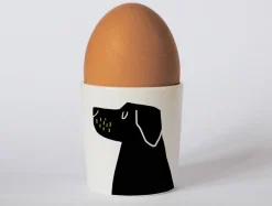 Repeat Repeat Happiness Black Lab Egg Cup Olive- Easter|Egg Cups