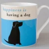 Repeat Repeat Happiness Black Lab Turquoise Mug- Animals|Animals