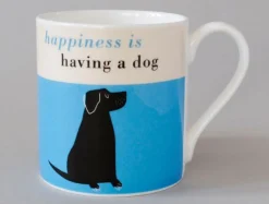 Repeat Repeat Happiness Black Lab Turquoise Mug- Animals|Animals